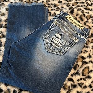 Rock Revival Women's Faded Blue Capri Jeans size 30